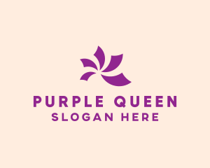 Purple Flower Petals logo design