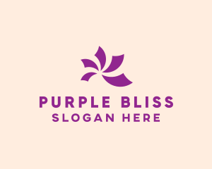 Purple Flower Petals logo design