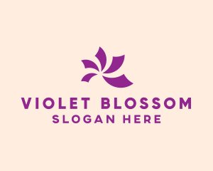 Purple Flower Petals logo design