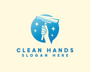 Sparkling Squeegee Cleaning Sanitation  logo design