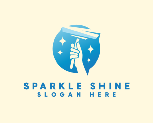 Sparkling Squeegee Cleaning Sanitation  logo design