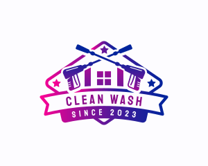 Pressure Washer Cleaning logo design