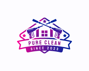 Pressure Washer Cleaning logo design