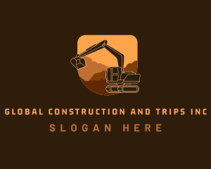 Excavator Equipment Construction logo design