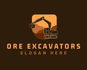 Excavator Equipment Construction logo design