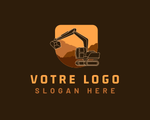 Excavation - Excavator Equipment Construction logo design