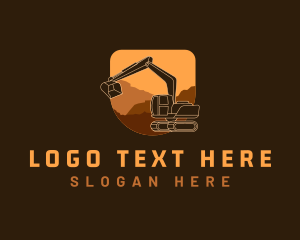 Excavator Equipment Construction Logo