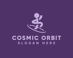 Running Person Orbit logo design