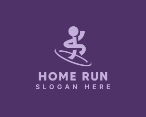 Running Person Orbit logo design