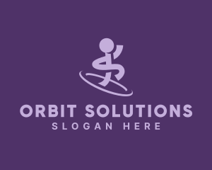 Running Person Orbit logo design