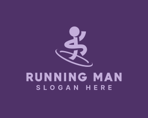 Running Person Orbit logo design