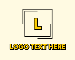 Yellow Square Letter Logo