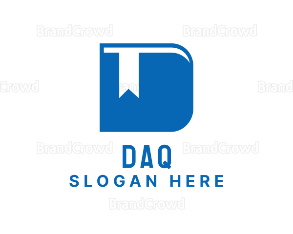 Blue Book Letter D Logo