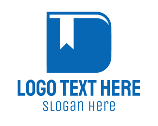 Blue Book Letter D  Logo