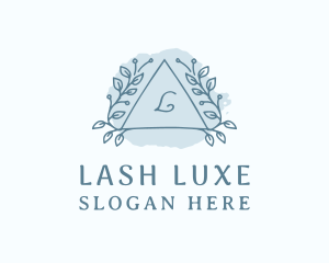 Watercolor Leaf Wreath Spa logo design