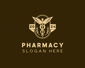 Pharmacy Medical Caduceus  logo design
