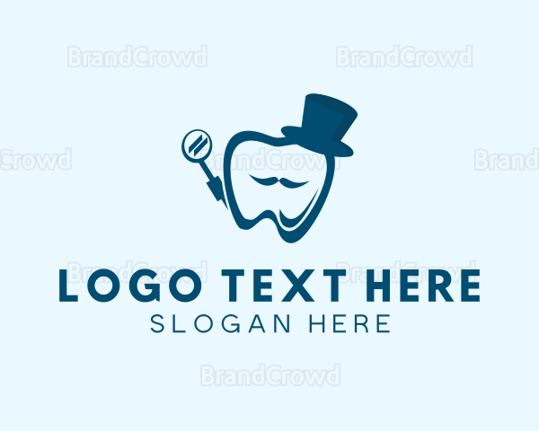 Dental Tooth Gentleman Logo