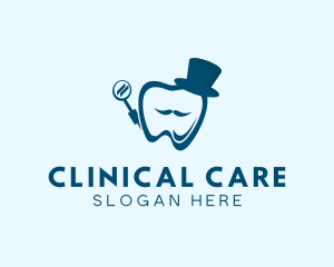 Dental Tooth Gentleman logo design