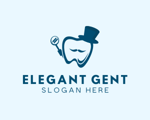 Gentleman - Dental Tooth Gentleman logo design