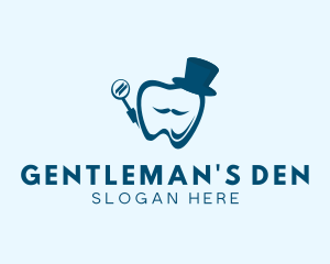 Dental Tooth Gentleman logo design