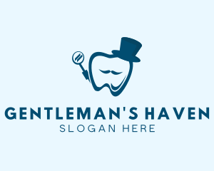 Dental Tooth Gentleman logo design