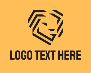 Tricolor - Minimalist Lion Head Gaming logo design
