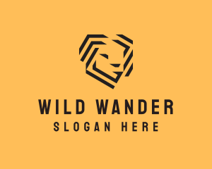 Wild Lion Head logo design