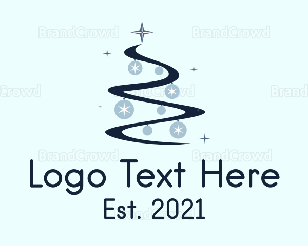 Christmas Tree Swirl Logo