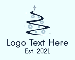 Christmas - Christmas Tree Swirl logo design