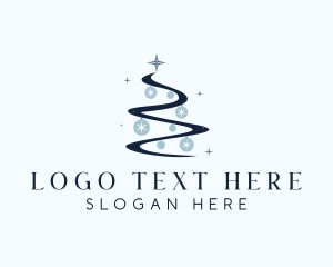 Christmas Tree Swirl Logo