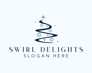 Christmas Tree Swirl logo design