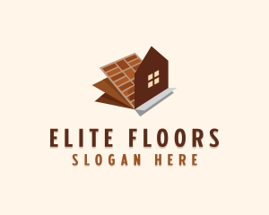Flooring - Residence Flooring Construction logo design