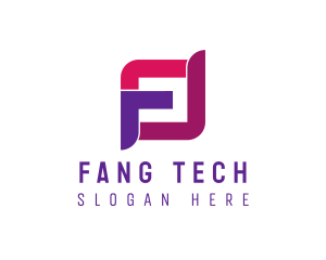 Tech Letter F logo design