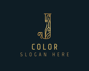 Golden - Premium Decorative Letter J logo design