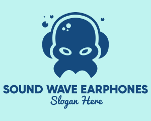 Earphones - Blue Audio Monster logo design