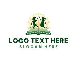 Academy - Children Book Learning logo design