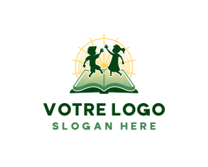 Kids - Children Book Learning logo design