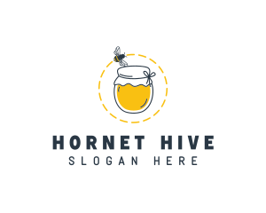 Hornet - Natural Honey Bee Jar logo design