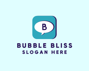 Chat Bubble Application logo design