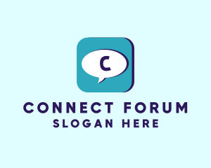 Forum - Chat Bubble Application logo design