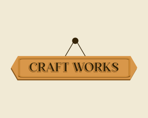 Crafting - Hanging Wood Crafts logo design