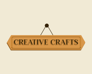 Crafts - Hanging Wood Crafts logo design