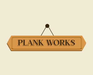 Plank - Hanging Wood Crafts logo design