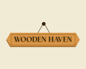 Plank - Hanging Wood Crafts logo design