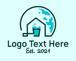 Pail - Globe House Bucket logo design