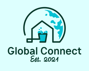 Globe - Globe House Bucket logo design