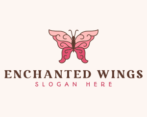 Butterfly Fairy Wings logo design