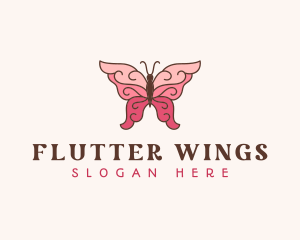 Butterfly Fairy Wings logo design