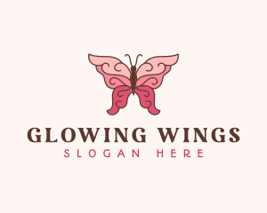 Butterfly Fairy Wings logo design