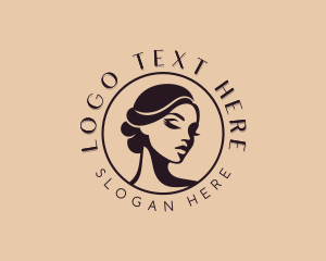 Cloche Hat - Female Salon Hairstylist logo design